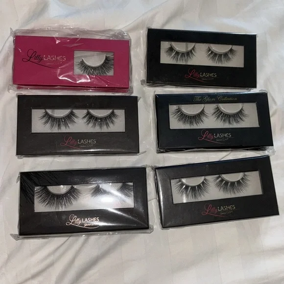 6 x Lilly Lashes Glam Collection - Black